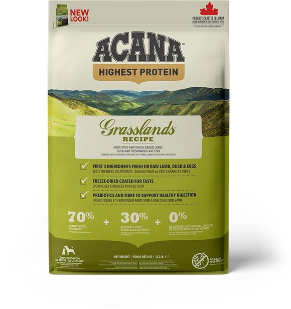 ACANA HIGH PROT GRASSLANDS DOG 6 kg