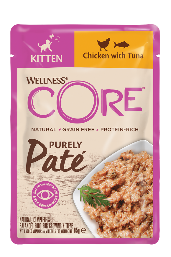 WC PURE PATE CAT KITTEN CHKN/TUN 85 GR