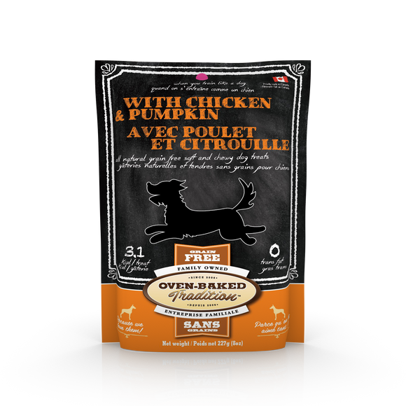 OBT DOG TREAT CHICKEN&PUMKIN 227 GR