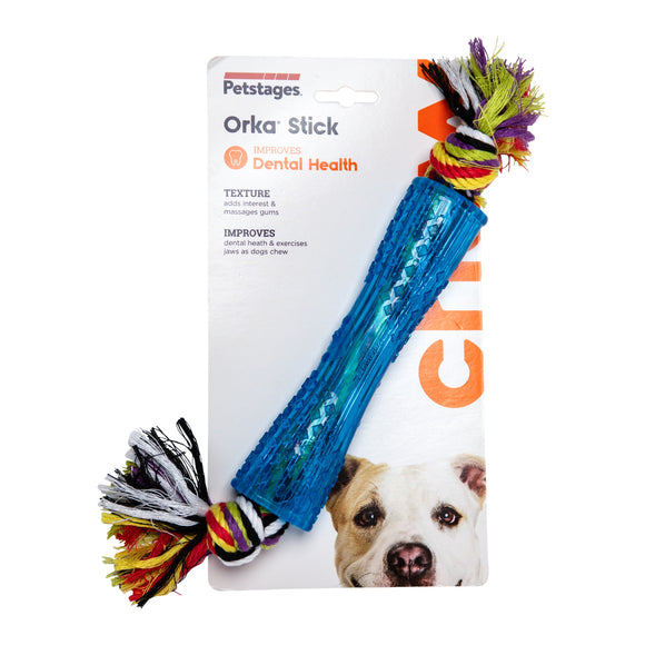 PETSTAGES DOG ORKA STICK BLUE