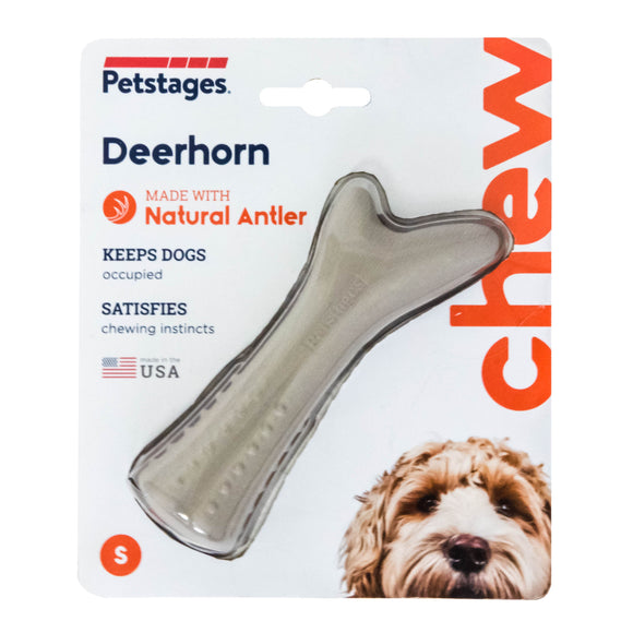 PETSTAGES DOG DEERHORN GREY S