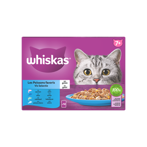 WHISKAS PCH SEN GEL VIS SEL MP 12x85 GR