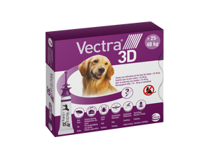 VECTRA 3D DOG 25-40KG 3P 3 PIP