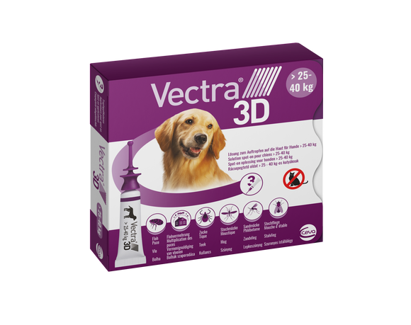 VECTRA 3D DOG 25-40KG 3P 3 PIP