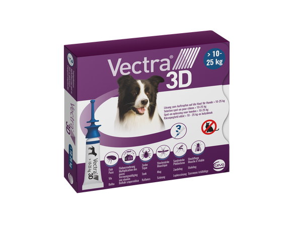 VECTRA 3D DOG 10-25KG 3P 3 PIP