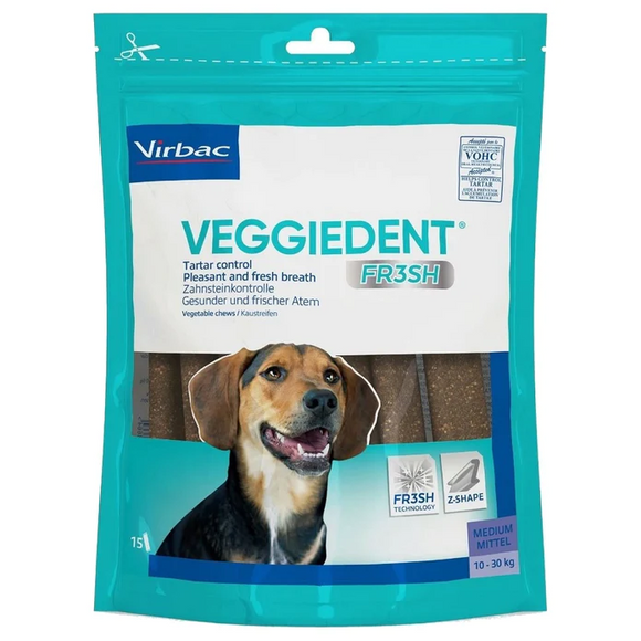 VIRBAC VEGGIEDNT KAUWSTR 10-30KG 15 ST