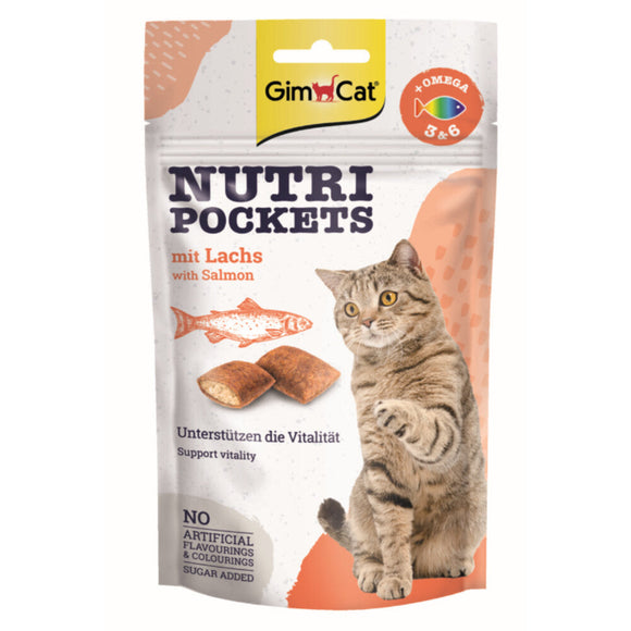 GIMCAT NUTRI POCKETS ZALM 60 GR