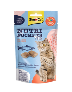 GIMCAT NUTRI POCKETS VIS/ZALM 60 GR