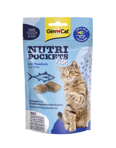 GIMCAT NUTRI POCKETS VIS/TONIJN 60 GR