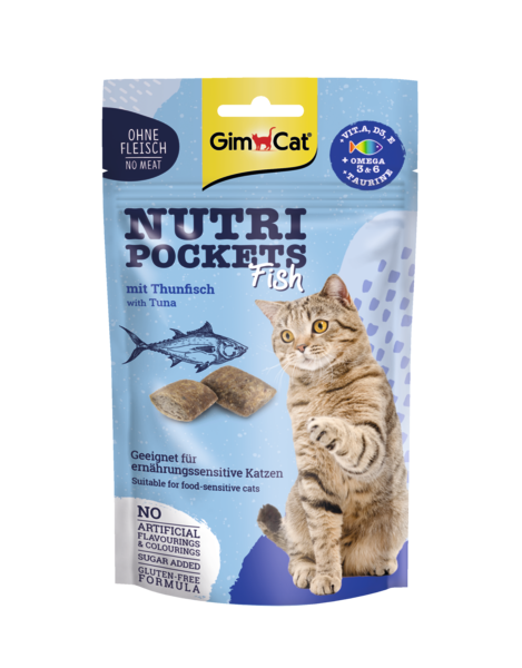 GIMCAT NUTRI POCKETS VIS/TONIJN 60 GR