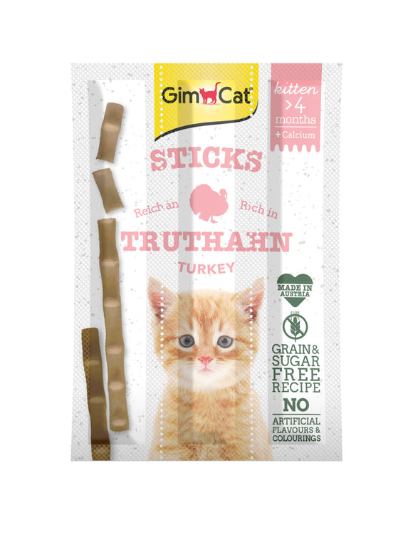 GIMCAT STICKS KITTEN KALKOEN 3 ST