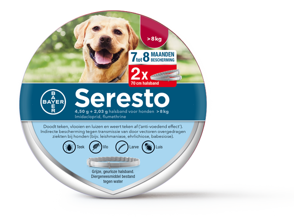 SERESTO BAND HOND GROOT >8KG 2P 2 ST