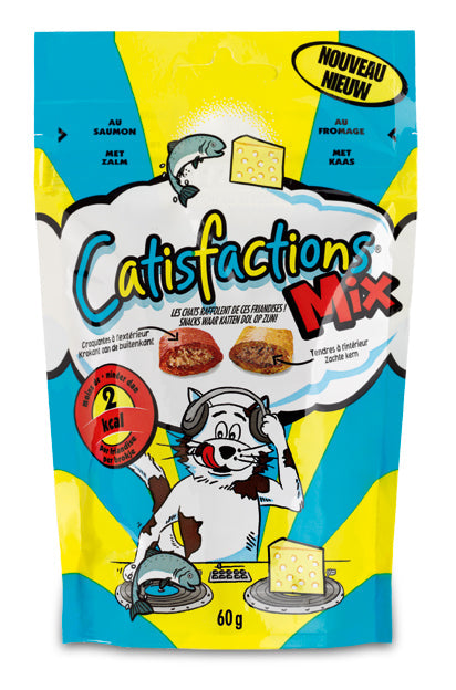 CATISFACTIONS MIX ZALM&KAAS 60 GR