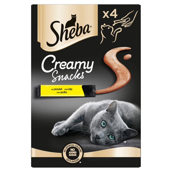 SHEBA CREAMY SNACKS KIP 4 ST