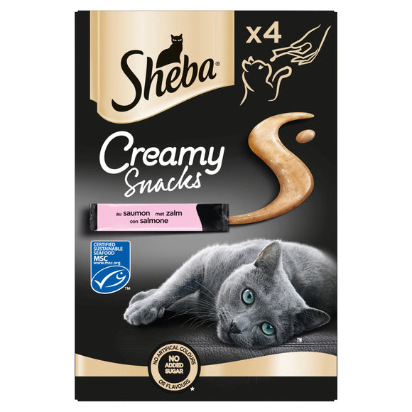 SHEBA CREAMY SNACKS ZALM 4 ST