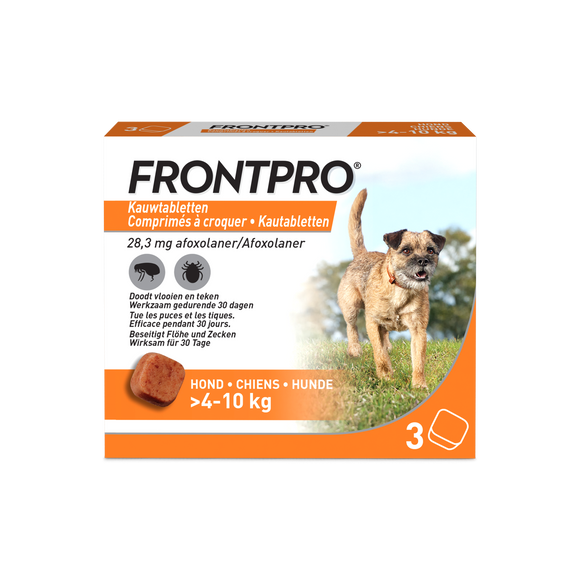 FRONTPRO HOND M >4-10 KG 3 TABL