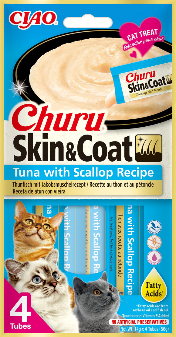 CIAO CHURU SKIN&COAT TUNA&SCAL 56 GR