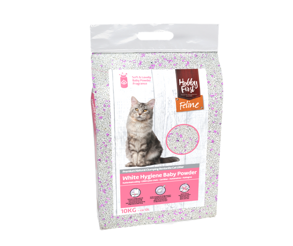 HF FELINE WH HYGIENE BABY POWDER 12 LTR