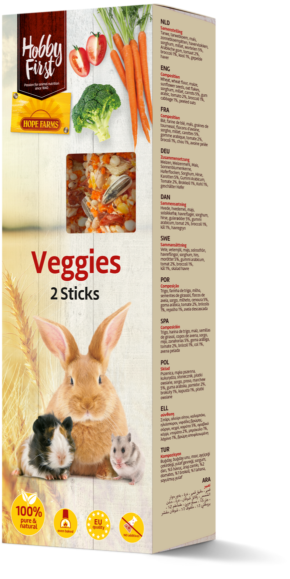 HHF STICKS SMALL ANIMALS VEGGIES 112 GR