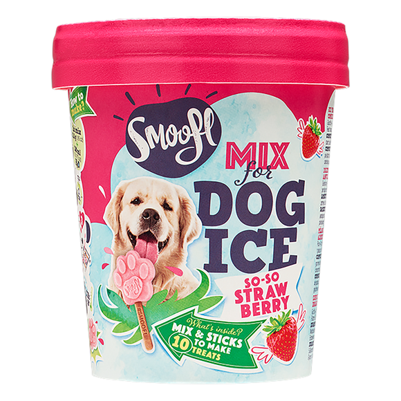 SMOOFL HONDEN IJSMIX AARDBEI 160 GR