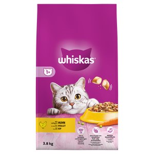 WHISKAS DROOG ADULT KIP 3.8 KG