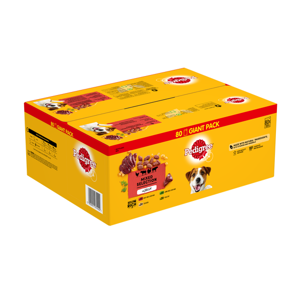 PEDIGREE PCH AD GEL MIX 80 PACK 80x100 GR