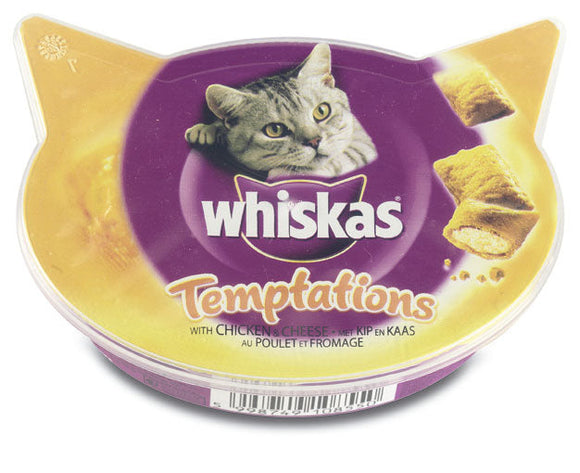 WHISKAS TEMPTATIONS KIP&KAAS 60 GR