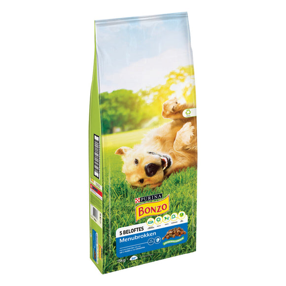 BONZO DROOG ADULT MENUBROK KIP 15 KG