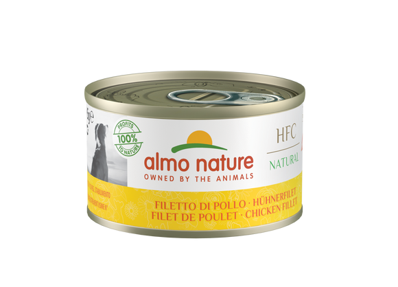 ALMO NAT HFC DOG HOND KIP FILET 95 GR