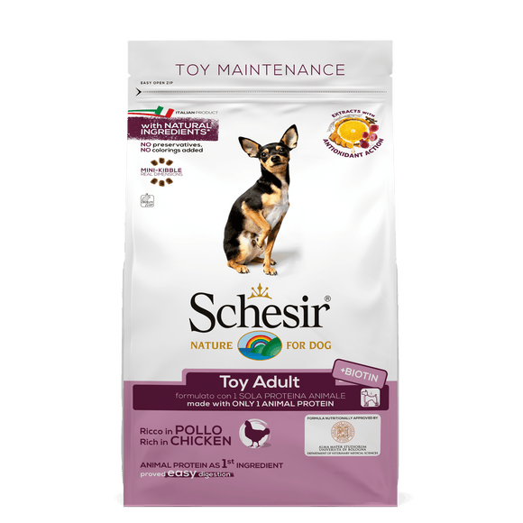 SCHESIR HOND DRY TOY MAINT. KIP 800 GR