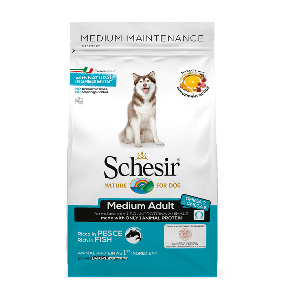 SCHESIR HOND DRY MEDIUM VIS 3 KG