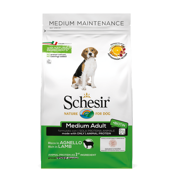 SCHESIR HOND DRY MEDIUM LAM 3 KG