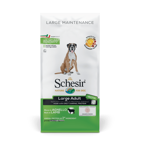 SCHESIR HOND DRY LARGE LAM 12 KG