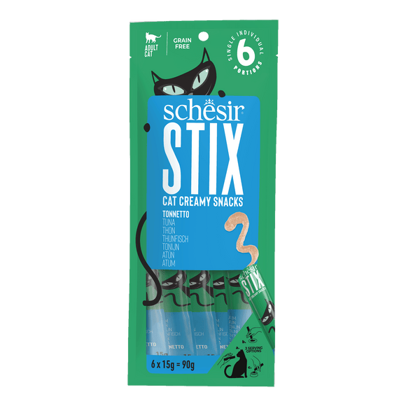 SCHESIR STIX KAT TONIJN 6x15 GR