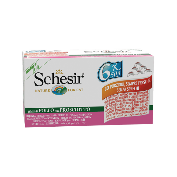 SCHESIR KAT KIPFILET HAM 6x50 GR