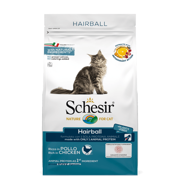 SCHESIR KAT DRY HAIRBALL KIP 400 GR