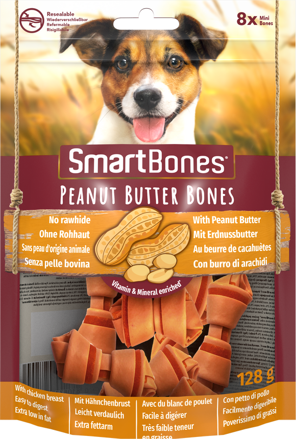 SMARTBONES PEANUT BUTTER MINI  8 ST