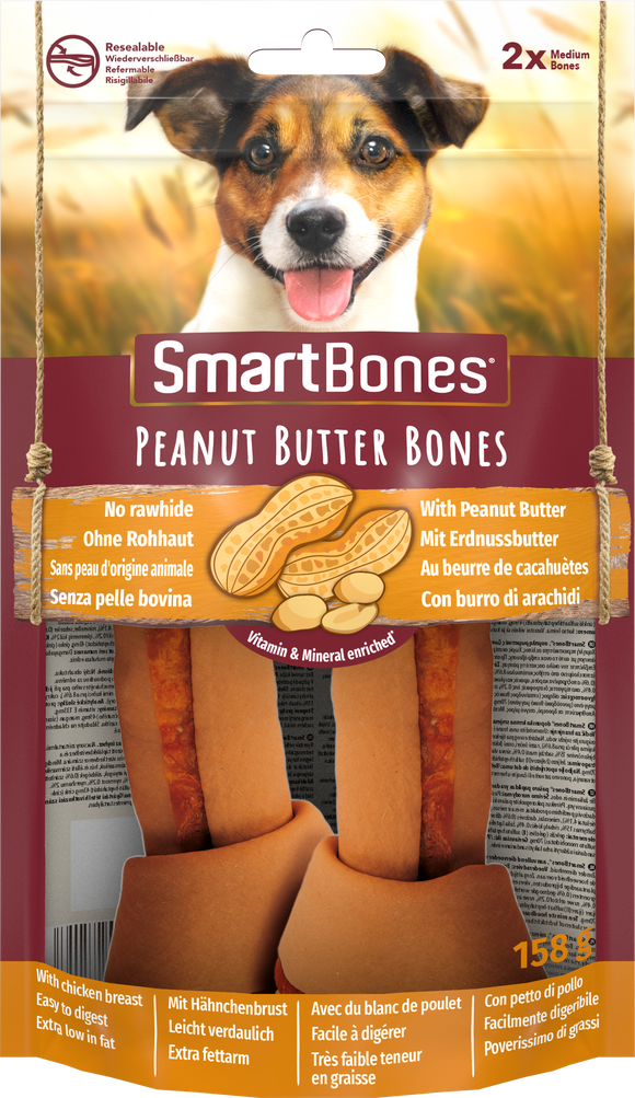 SMARTBONES PEANUT BUTTER MEDIUM  2 ST