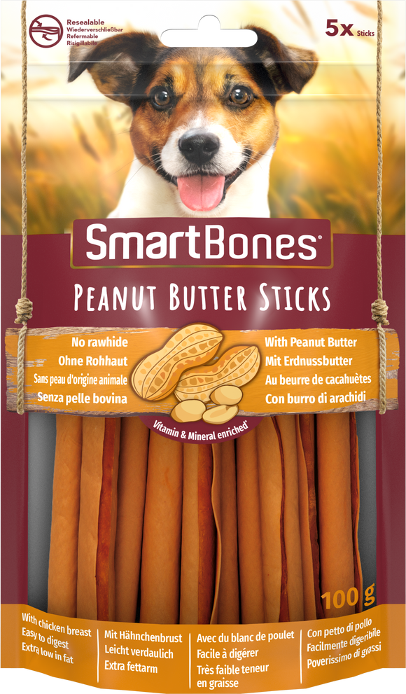 SMARTBONES PEANUT BUTTER STICKS  5 ST