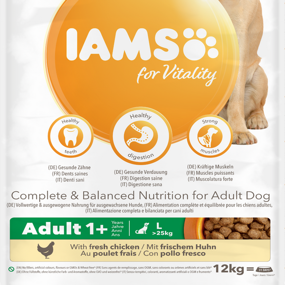 IAMS DOG ADULT LRG CHKN 12 KG