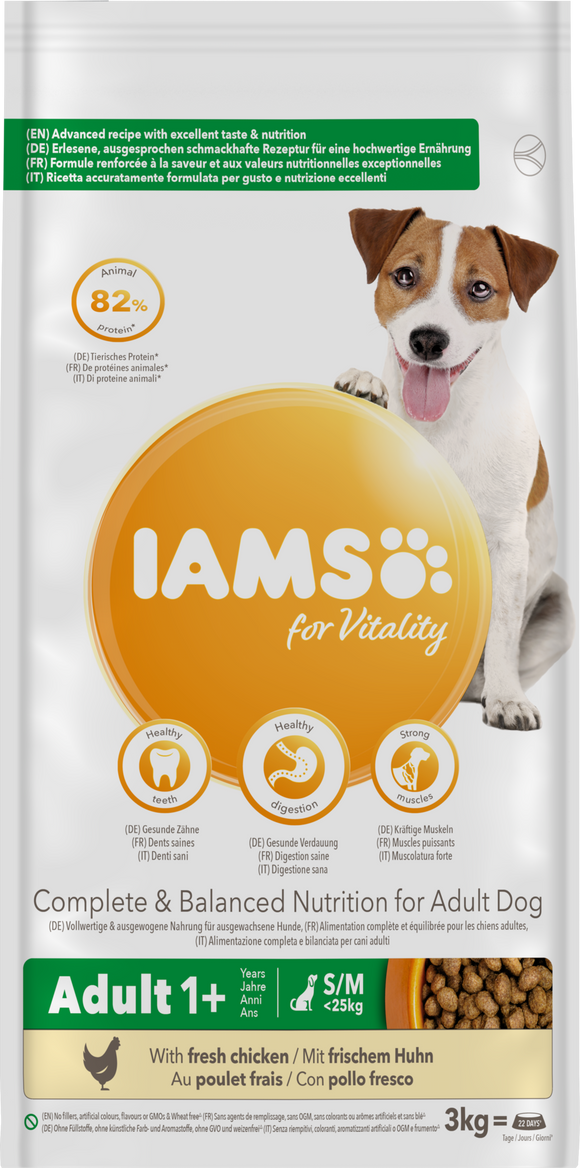 IAMS DOG ADULT SM/MED CHKN 3 KG