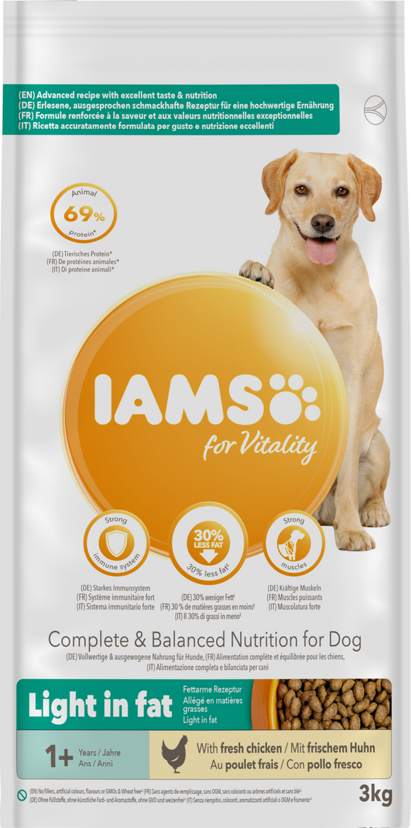 IAMS DOG ADULT WEIGHT CONTR CHKN 3 KG