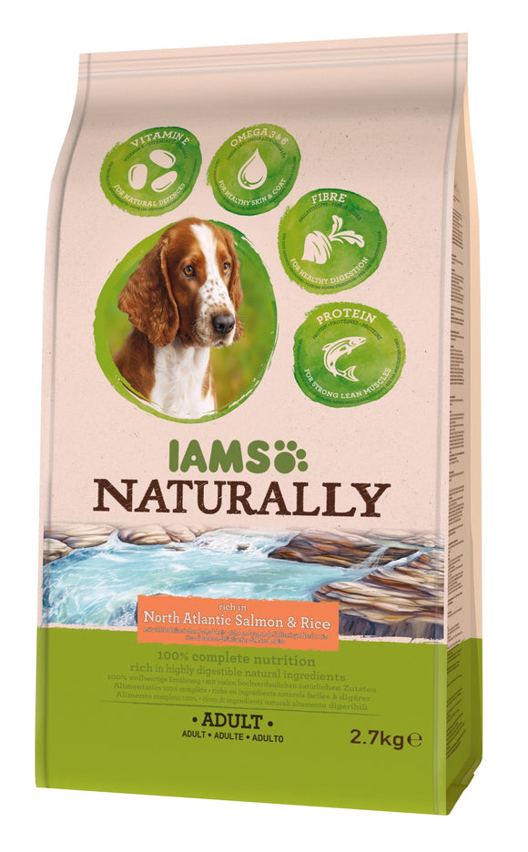 IAMS NTRL DOG AD NA SALMON&RICE 2.7 KG