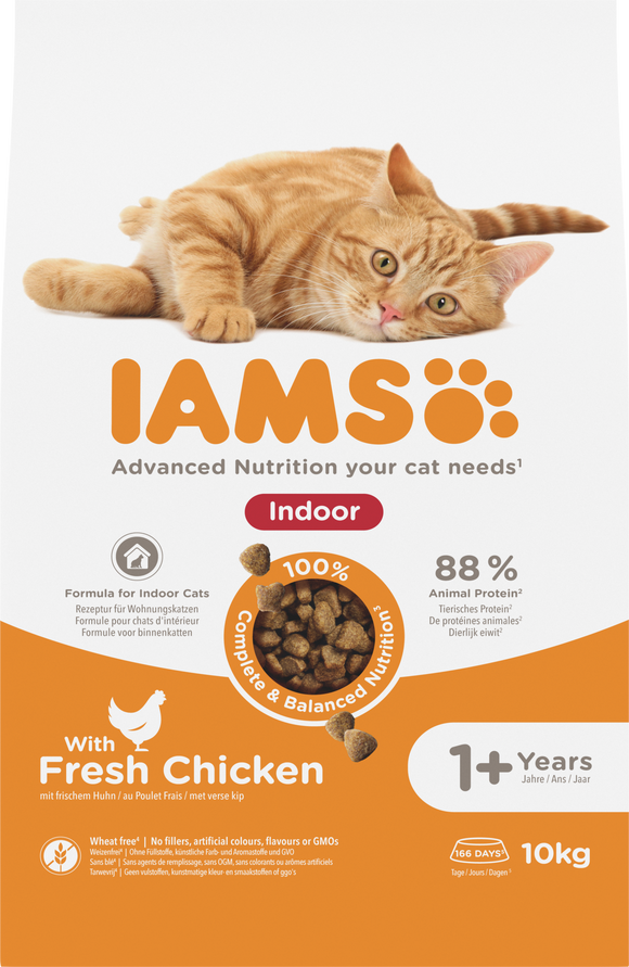 IAMS CAT ADULT INDOOR CHKN 10 KG