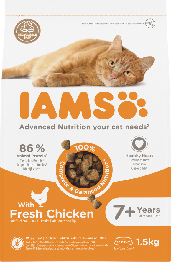 IAMS CAT SENIOR CHKN 1.5 KG