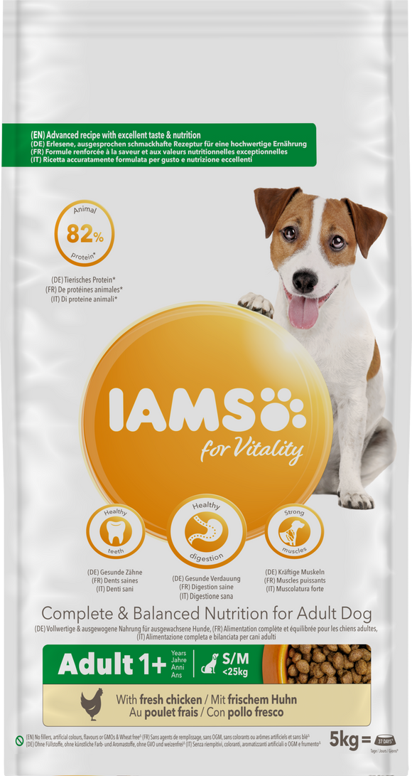 IAMS DOG ADULT SM/MED CHKN 5 KG