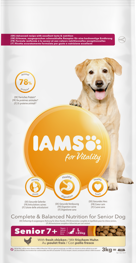 IAMS DOG SENIOR LRG CHKN 3 KG