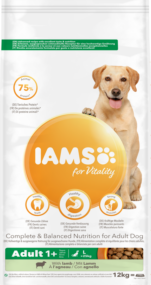 IAMS DOG ADULT LRG LAMB 12 KG