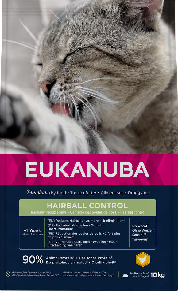 EUK CAT AD HAIRBALL CONTROL CKN  10 KG