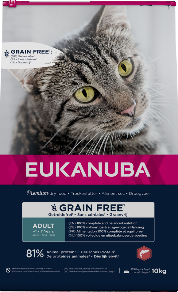 EUK CAT ADULT GRAINFREE SALMON 10 KG